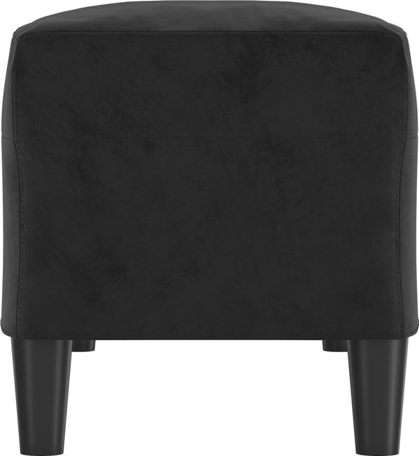 vidaXL Πάγκος, μαύρος, 100x35x41 cm, επενδυμένος με βελούδο