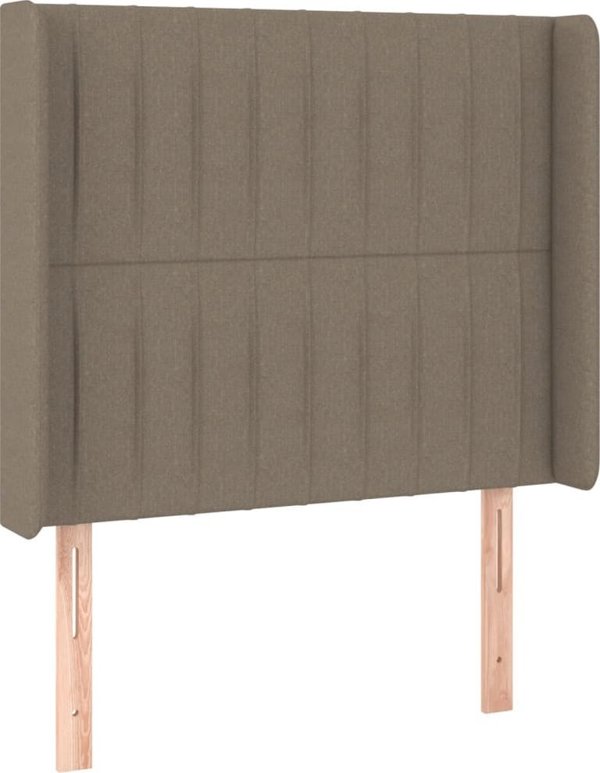 vidaXL Κρεβάτι Continental με στρώμα, ταουπέ, 90x200 εκ, ύφασμα