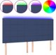 vidaXL Κεφαλάρι κρεβατιού με LED, μπλε, 160x5x118/128 cm, ύφασμα