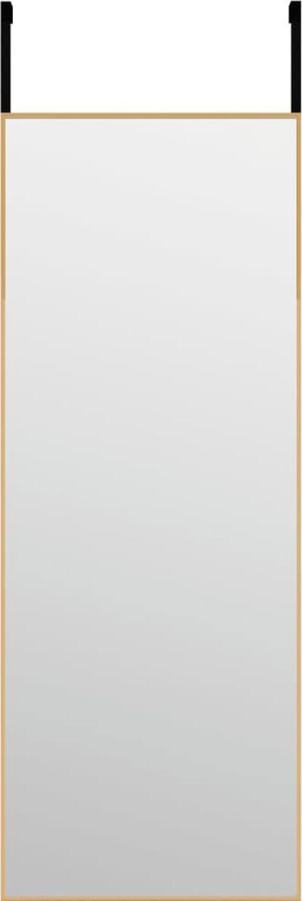 vidaXL Καθρέπτης για πόρτες, χρυσός, 30 x 80 cm, γυαλί και αλουμίνιο