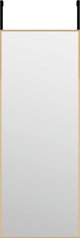 vidaXL Καθρέπτης για πόρτες, χρυσός, 30 x 80 cm, γυαλί και αλουμίνιο