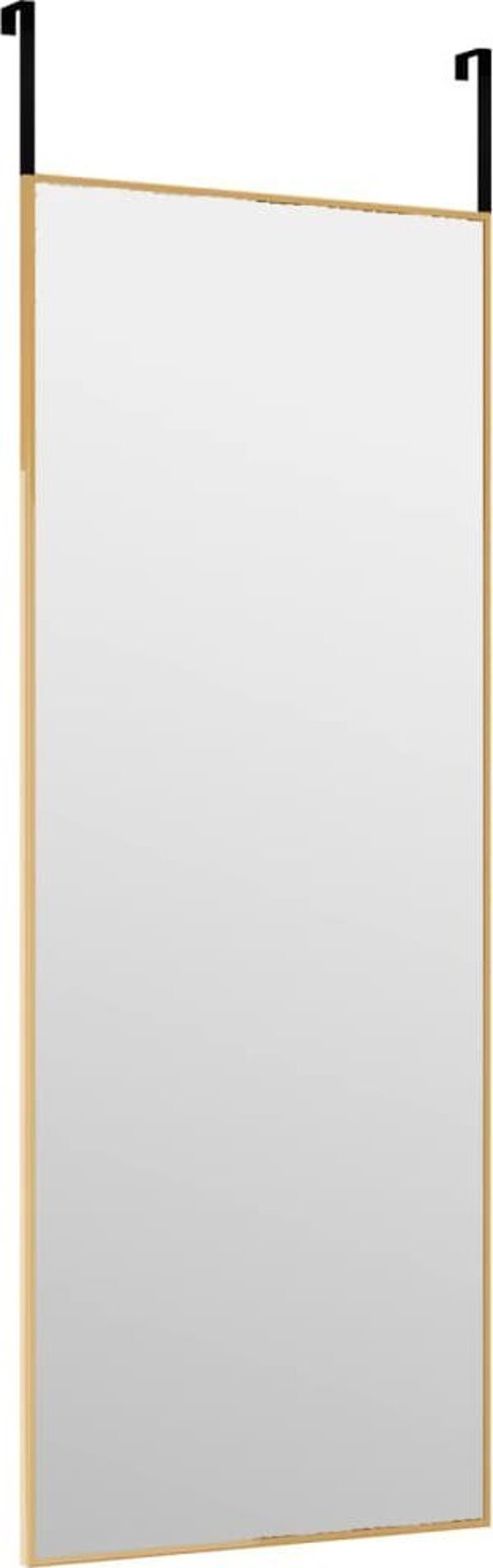 vidaXL Καθρέπτης για πόρτες, χρυσός, 30 x 80 cm, γυαλί και αλουμίνιο