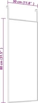 vidaXL Καθρέπτης για πόρτες, χρυσός, 30 x 80 cm, γυαλί και αλουμίνιο