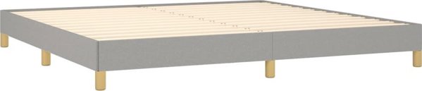vidaXL Σκελετός κρεβατιού, ανοιχτό γκρι, 200x200 cm, υφασμάτινος