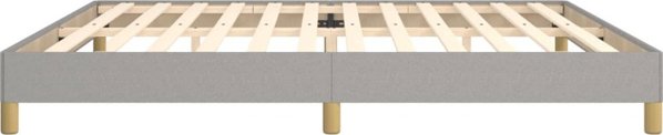vidaXL Σκελετός κρεβατιού, ανοιχτό γκρι, 200x200 cm, υφασμάτινος