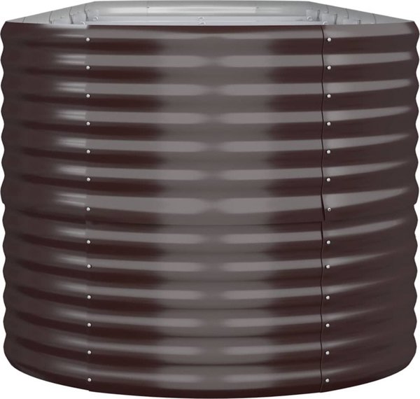 vidaXL Γλάστρα κήπου από βαμμένο φύλλο χάλυβα 440x80x68 cm καφέ