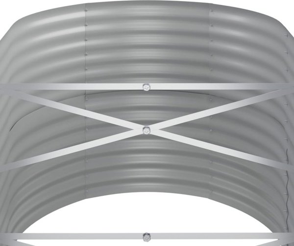 vidaXL Γλάστρα κήπου από βαμμένο φύλλο χάλυβα 440x80x68 cm καφέ
