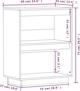 vidaXL Ντουλάπι, μελί καφέ, 60x34x75 εκ., συμπαγές ξύλο πεύκου