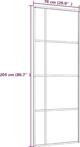 vidaXL Συρόμενη πόρτα, γυαλί ESG και αλουμίνιο, 76x205 εκ., μαύρη