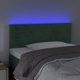 vidaXL Κεφαλάρι κρεβατιού με φωτισμό LED, σκούρο πράσινο, 100x5x78/88 εκ, βελούδο