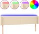 vidaXL Προσκέφαλο Κρεβατιού με LED, Εκρού, 183x16x78/88 cm, Υφασμάτινο