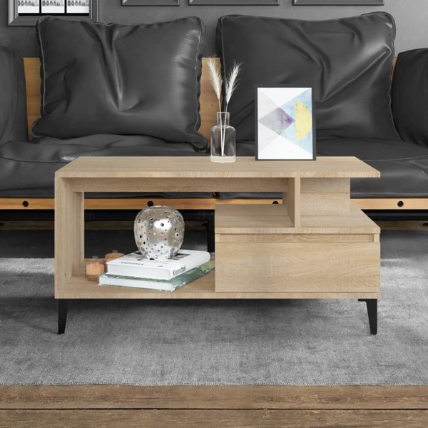 vidaXL Τραπεζάκι Καφέ Sonoma Δρυς 90x49x45 εκ.