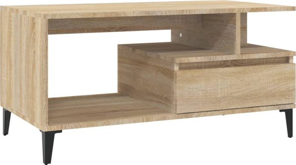 vidaXL Τραπεζάκι Καφέ Sonoma Δρυς 90x49x45 εκ.