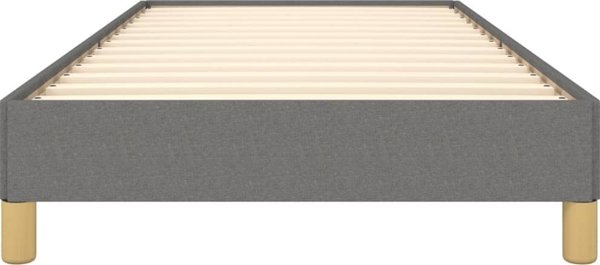 vidaXL Σκελετός κρεβατιού, σκούρο γκρι, 90x200 cm, επενδυμένος με ύφασμα