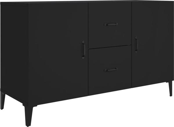 vidaXL Κομμόδα Μαύρη 100x36x60 εκ. από Υλικά Ξύλου
