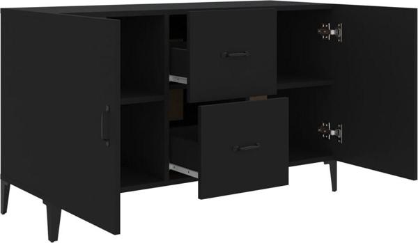 vidaXL Κομμόδα Μαύρη 100x36x60 εκ. από Υλικά Ξύλου