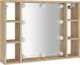 Szafka z lustrem i oswietleniem LED dab sonoma 76x15x55 cm