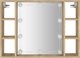 Szafka z lustrem i oswietleniem LED dab sonoma 76x15x55 cm