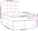 vidaXL Κρεβάτι Continental με στρώμα, καφέ, ύφασμα, 120x200 cm