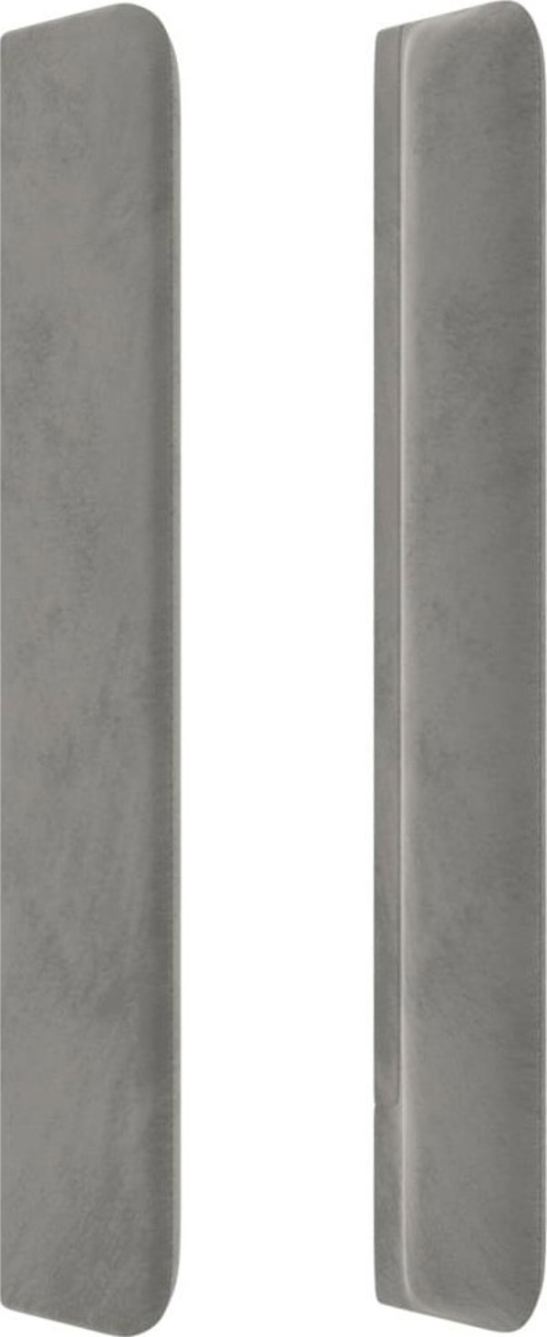 vidaXL Zaglowek uszak, jasnoszary, 183x16x118/128 cm, aksamit