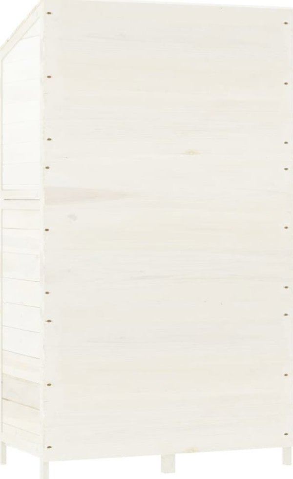 vidaXL Szopa ogrodowa, λευκή, 102x52x174,5 εκ, από μασίφ ξύλο έλατου