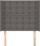 vidaXL Γωνιακό προσκέφαλο uszak, γκρι, 103x16x118/128 cm, τεχνητό δέρμα