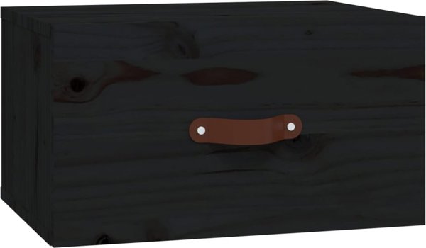 vidaXL Κρεμαστά κομοδίνα, σετ 2 τεμαχίων, 40x29,5x22 cm, μαύρα