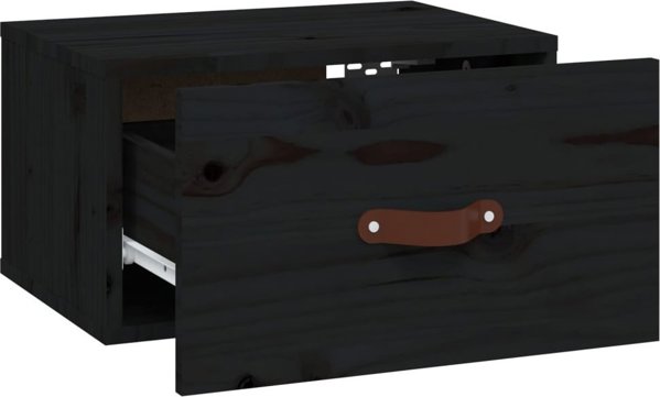 vidaXL Κρεμαστά κομοδίνα, σετ 2 τεμαχίων, 40x29,5x22 cm, μαύρα