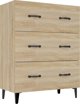vidaXL Szafka, dab sonoma, 69,5x34x90 cm, material drewnopochodny