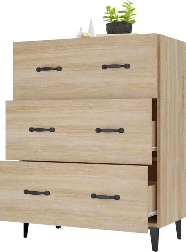 vidaXL Szafka, dab sonoma, 69,5x34x90 cm, material drewnopochodny