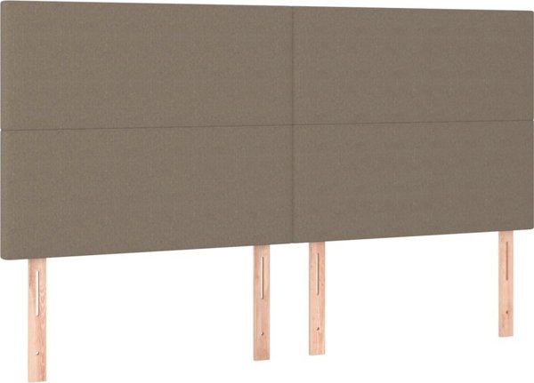 vidaXL Κρεβάτι continental με στρώμα, ταουπέ, ύφασμα, 160x200 cm