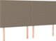 vidaXL Κρεβάτι continental με στρώμα, ταουπέ, ύφασμα, 160x200 cm