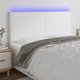 vidaXL Κεφαλάρι για κρεβάτι, λευκό, 160x5x118/128 cm, συνθετικό δέρμα