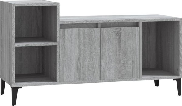 vidaXL Έπιπλο τηλεόρασης, γκρι δρυς Sonoma, 100x35x55 cm