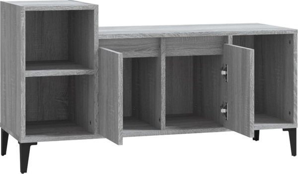 vidaXL Έπιπλο τηλεόρασης, γκρι δρυς Sonoma, 100x35x55 cm