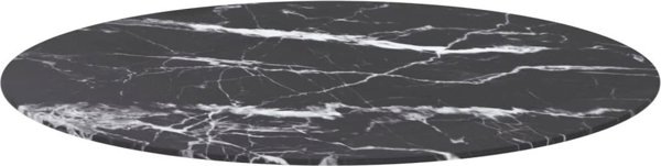vidaXL Πάγκος Τραπεζιού, Μαύρος, 90x1 cm, γυαλί με σχέδιο μαρμάρου