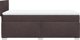 vidaXL Κρεβάτι Continental με στρώμα, καφέ, ύφασμα, 100x200 cm
