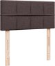 vidaXL Κρεβάτι Continental με στρώμα, καφέ, ύφασμα, 100x200 cm