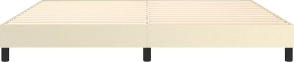vidaXL Λάτζο κοντινεντάλε, κρεμ, 200x200 εκ., επένδυση δερματίνης