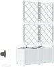 vidaXL Σετ 2 Κασπώ Κήπου με Σύστημα Αυτόματου Ποτίσματος Λευκά