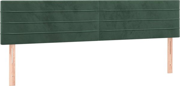 vidaXL Zaglohek do lozha me LED, skouroprasino, 180x5x78/88 cm, aksamit