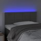 vidaXL Κεφαλάρι Κρεβατιού με LED, Σκούρο Γκρι, 100x5x78/88 cm, Βελούδο