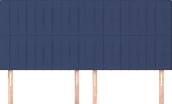 vidaXL Κεφαλάρια για κρεβάτι, 4 τεμάχια, μπλε, 90x5x78/88 εκ., ύφασμα