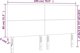 vidaXL Κεφαλάκια για κρεβάτι, 4 τεμάχια, μαύρα, 90x5x78/88 cm, ύφασμα