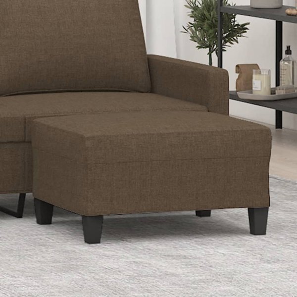 vidaXL Σκαμπό Ποδιών, καφέ, 70x55x41 εκ, ταπετσαρισμένο με ύφασμα