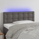 vidaXL Κεφαλάρι κρεβατιού με LED, γκρι, 100x5x78/88 cm, συνθετικό δέρμα
