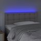 vidaXL Κεφαλάρι κρεβατιού με LED, γκρι, 100x5x78/88 cm, συνθετικό δέρμα