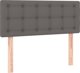 vidaXL Κεφαλάρι κρεβατιού με LED, γκρι, 100x5x78/88 cm, συνθετικό δέρμα