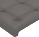 vidaXL Κεφαλάρι κρεβατιού με LED, γκρι, 100x5x78/88 cm, συνθετικό δέρμα