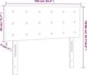 vidaXL Κεφαλάρι κρεβατιού με LED, γκρι, 100x5x78/88 cm, συνθετικό δέρμα